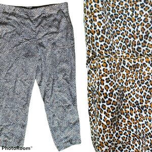 BANANA REPUBLIC ANIMAL PRINT PANTS - L